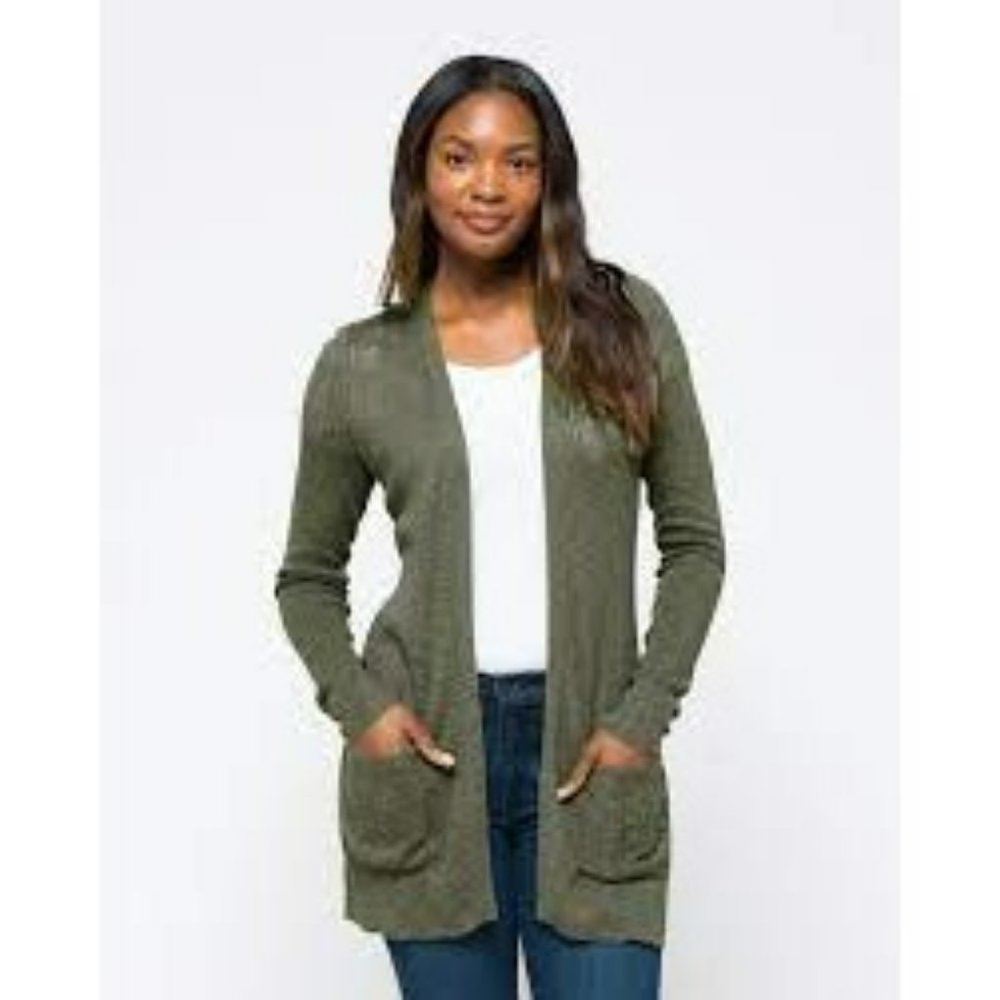 Love Ellie Luna Lightweight Ribbed Cardigan (M)